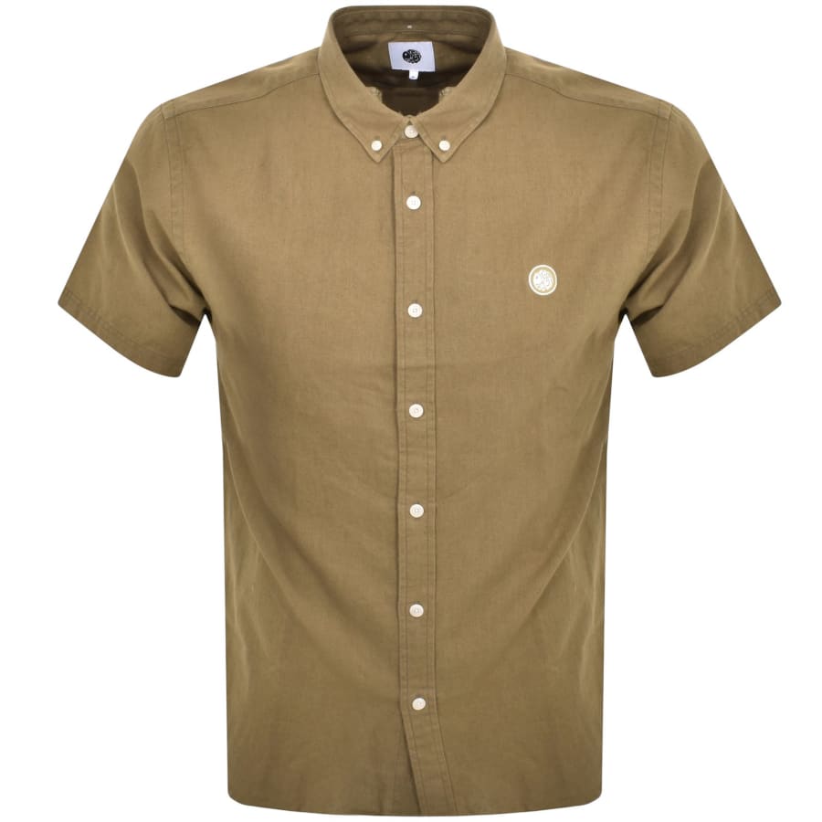 Khaki green short sleeve shirt hotsell